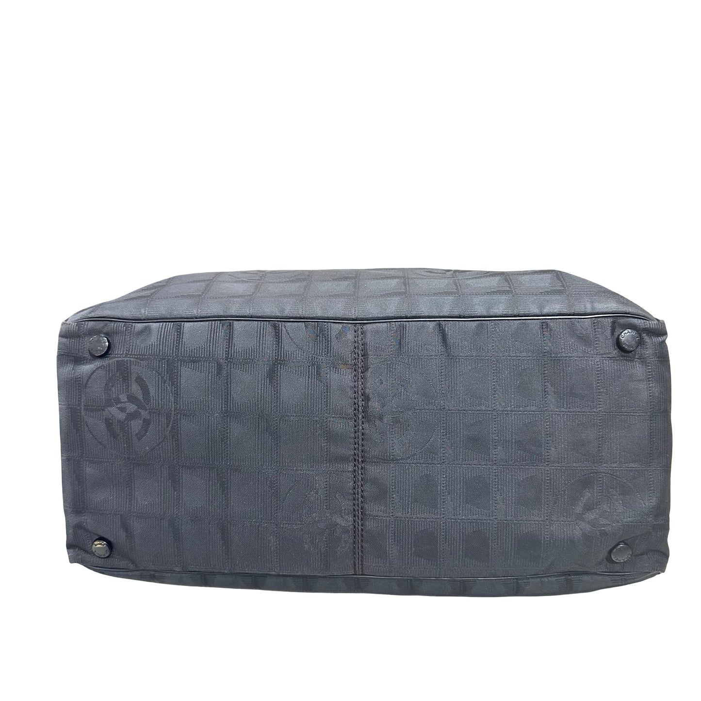Used CHANEL Canvas Vintage Shoulder Black Shoulder Bag Black