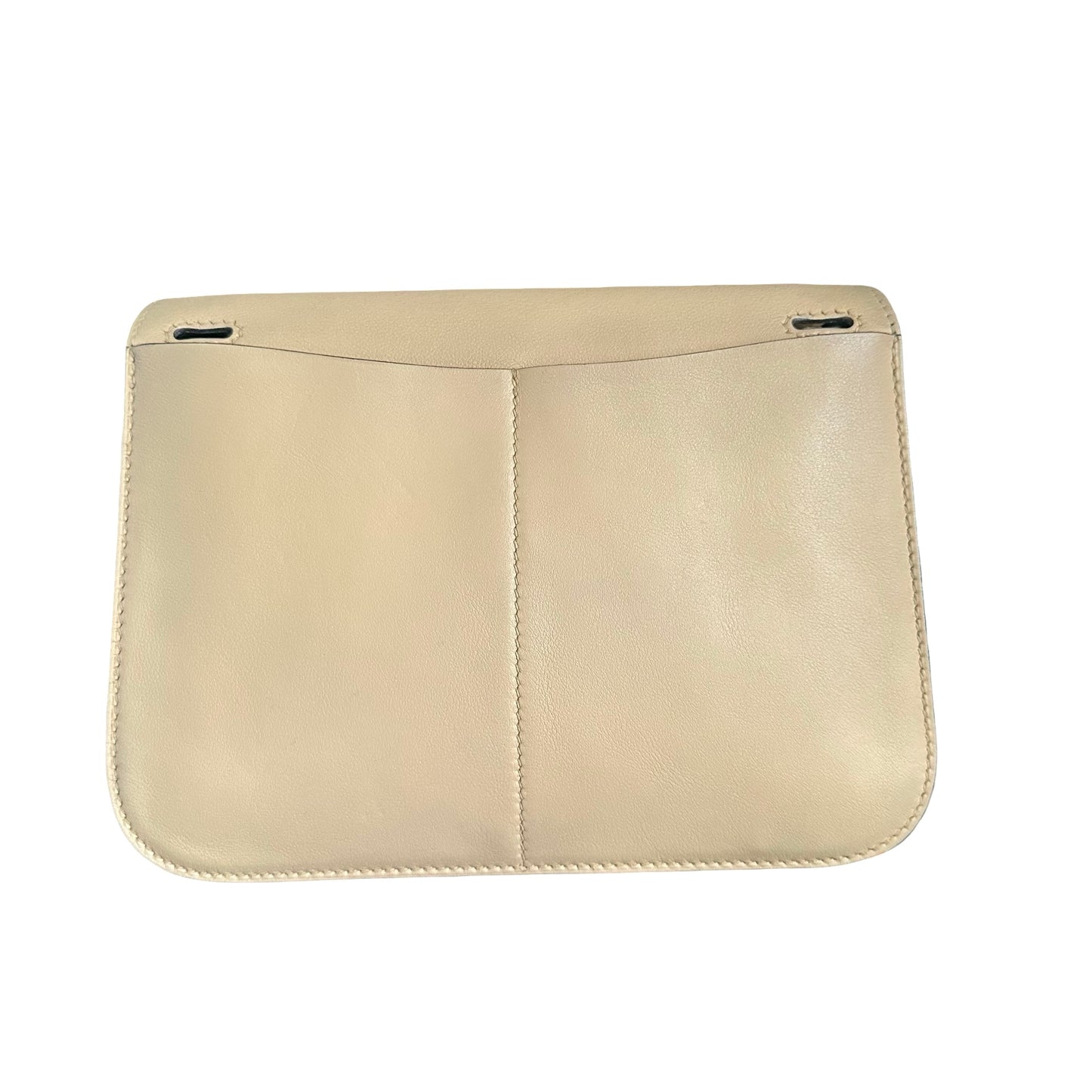 Used HERMES Swift Mini Halzan Handbag Beige PHW