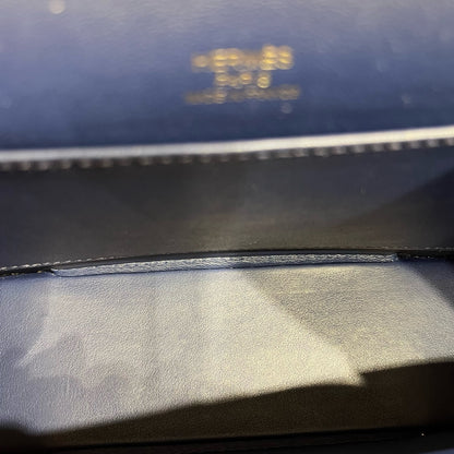Used HERMÈS Geta Shoulder Bag Navy Blue GHW