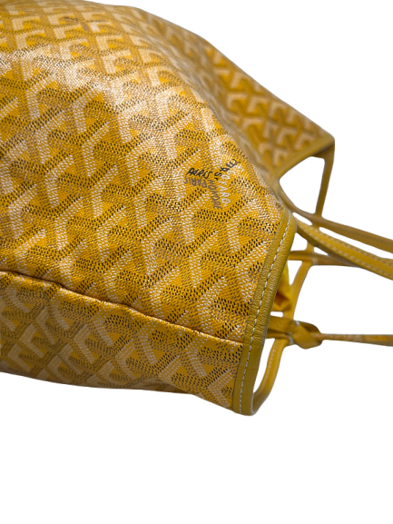 Used GOYARD Goyardine Canvas Saint Louis Tote Bag Yellow