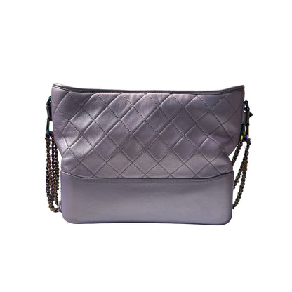Used CHANEL Gabrielle Shoulder Bag Light purple Rainble HW
