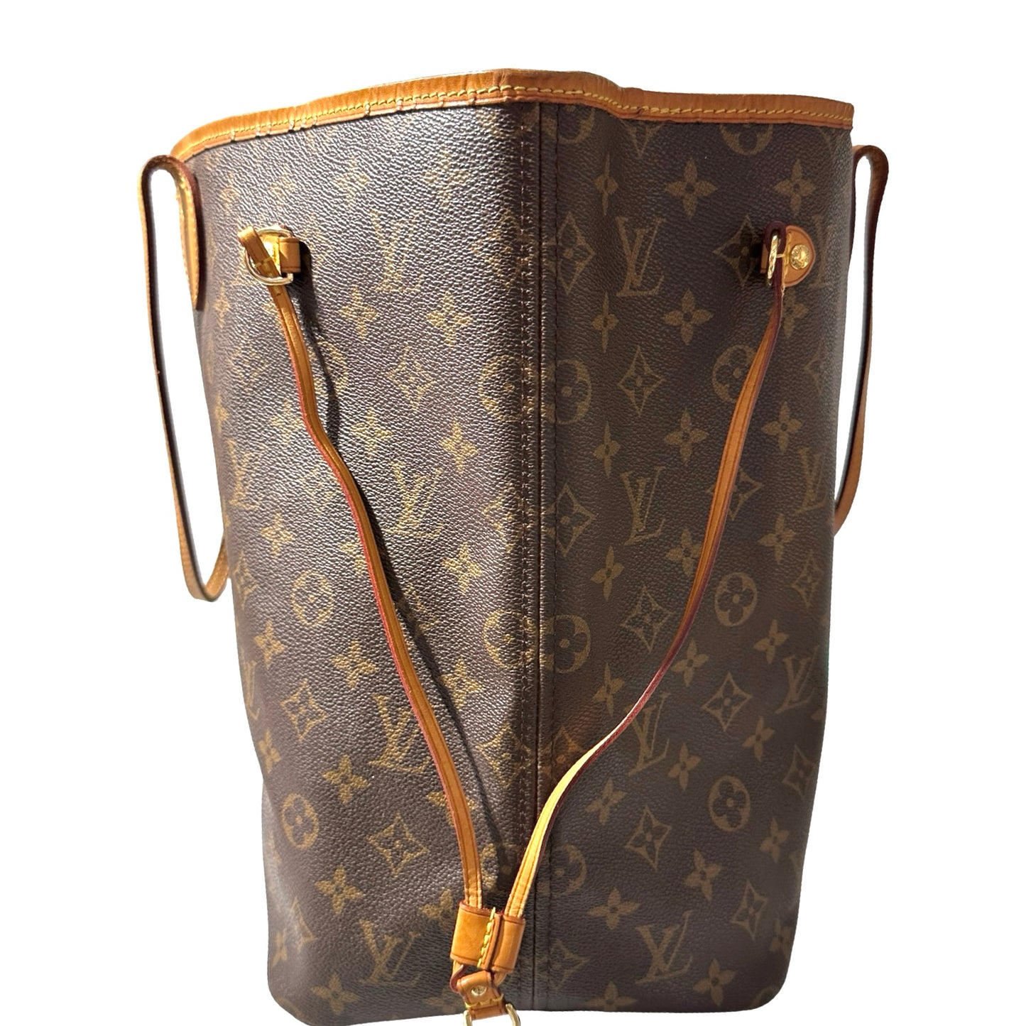 Used Louis Vuitton Monogram Eclipse Canvas Neverfull GM Shoulder Bag Brown GHW