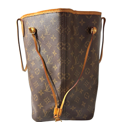 Used Louis Vuitton Monogram Eclipse Canvas Neverfull GM Shoulder Bag Brown GHW