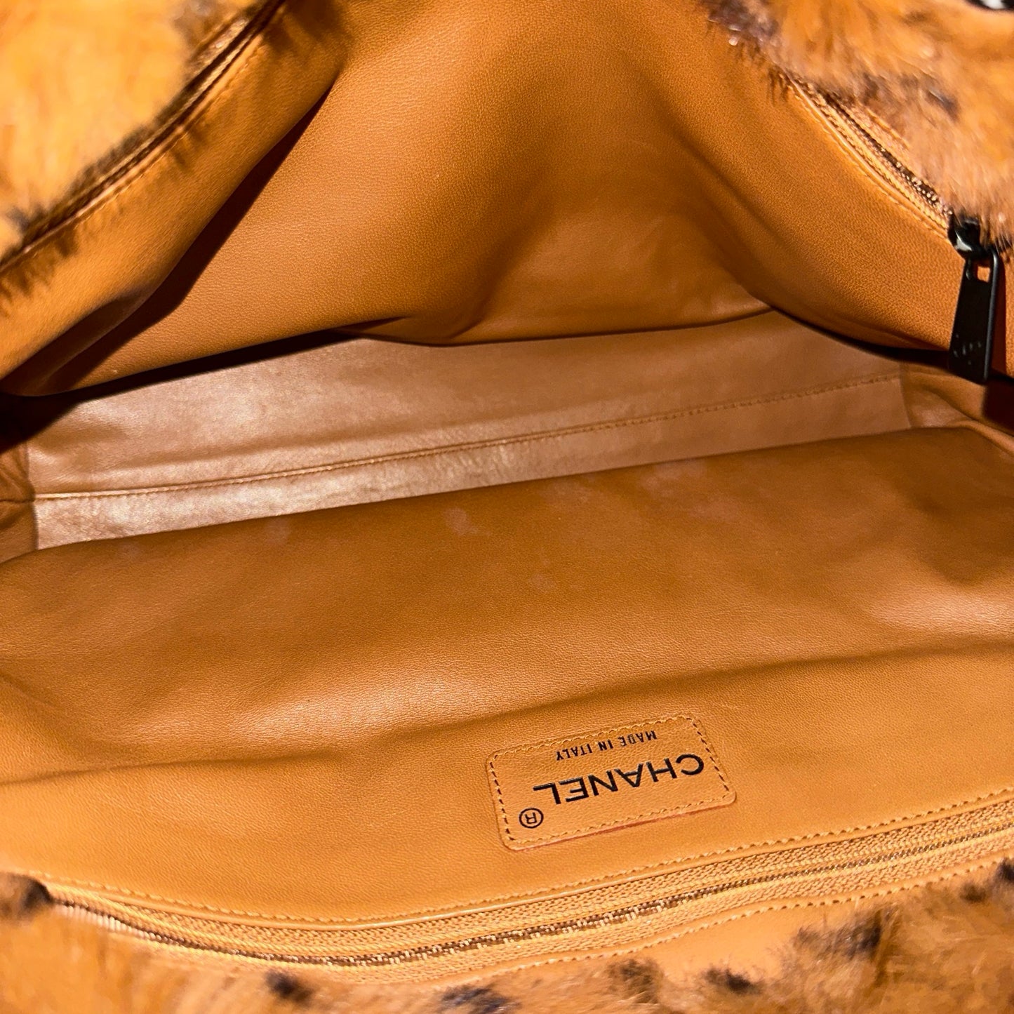 Used CHANEL Vintage Handbag Brown Black