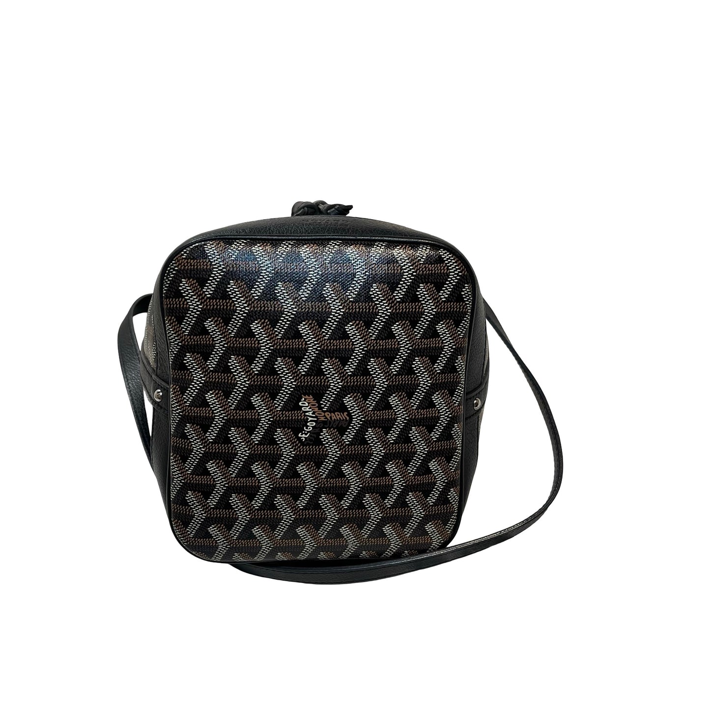 GOYARD Petit Flot Bucket Bag Black Brown PHW