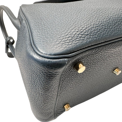 Used Hermès Caviar skin Lindy 26 Shoulder Bag Dark green GHW