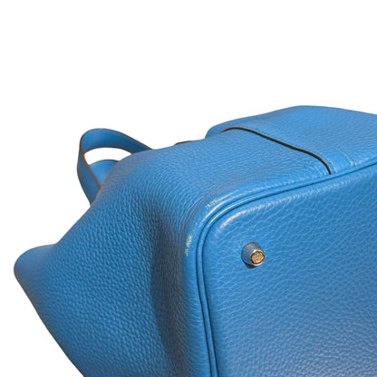 Used HERMÈS TC Picotin 22 Handbag Blue PHW