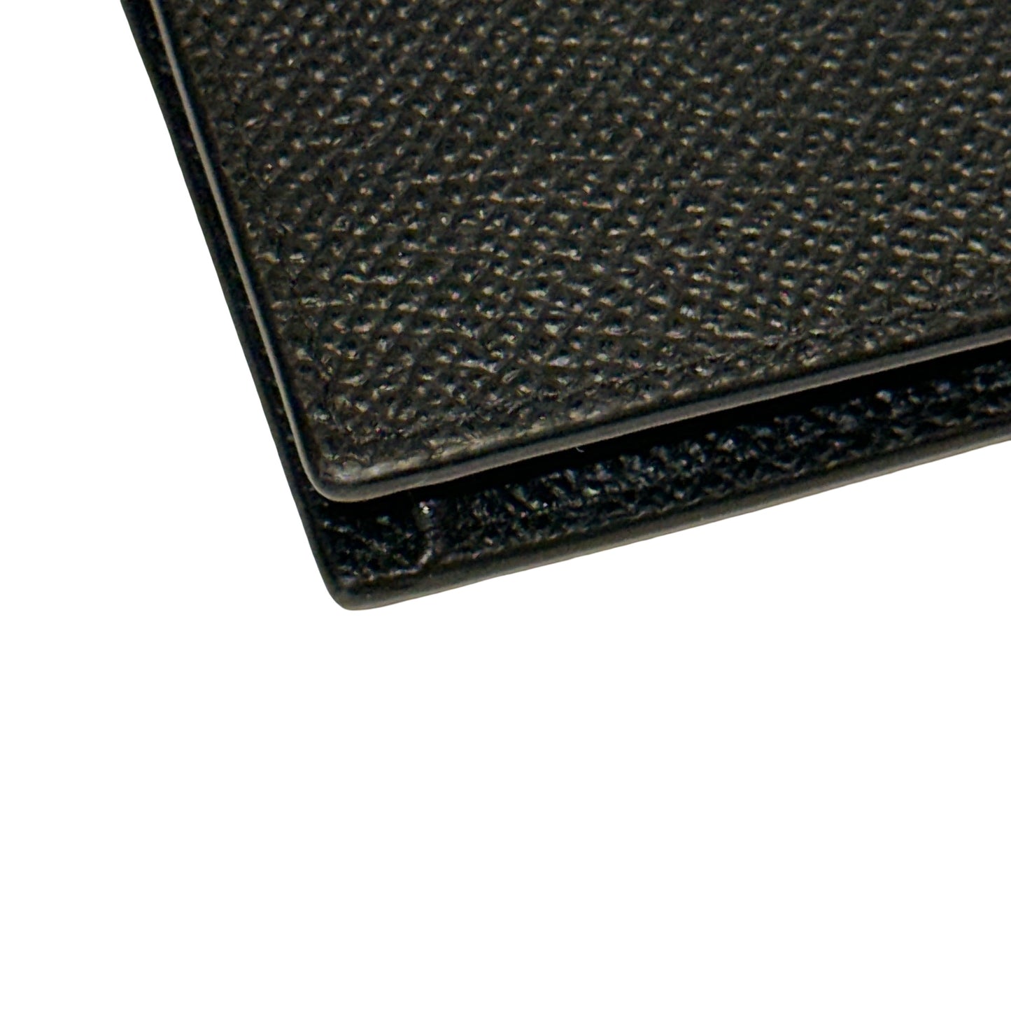 Used DIOR Goatskin Saddle Flap Card Holder Black GHW
