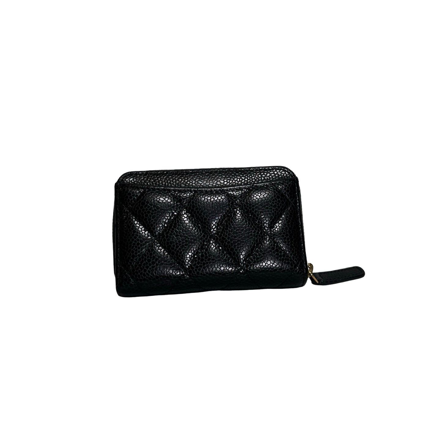 Used CHANEL Caviar Quilted Classic Zipped Coin Purse Coin Purse Black GHW
