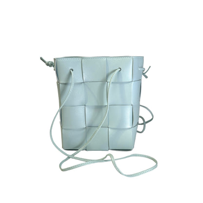 Used BOTTEGA VENETA Intrecciato Cassette Bucket Bag Bucket Bag Light Blue