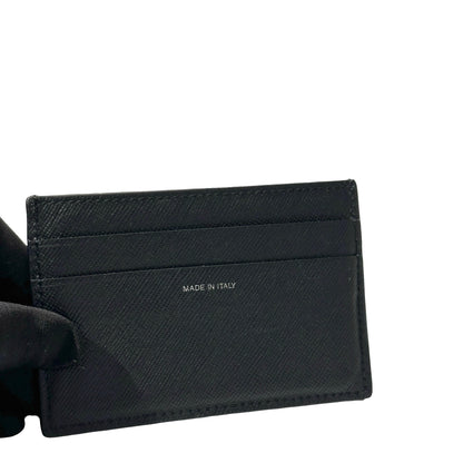 Used Pawl Smith Calfskin Leather Cardholder Card Holder Black PHW