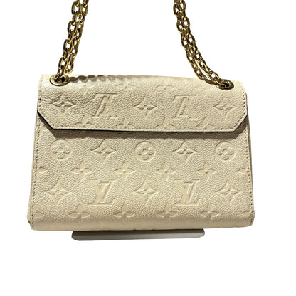 Used LOUIS VUITTON Monogram Empreinte Leather Vavin BB Shoulder Bag Ivory GHW