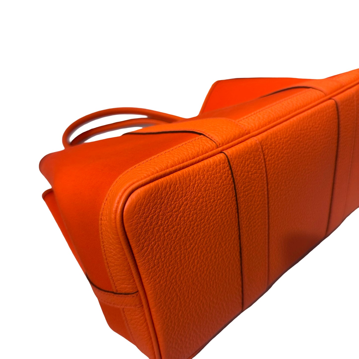 Used HERMÈS Canvas Garden Party 36 Tote Bag Orange (93) PHW
