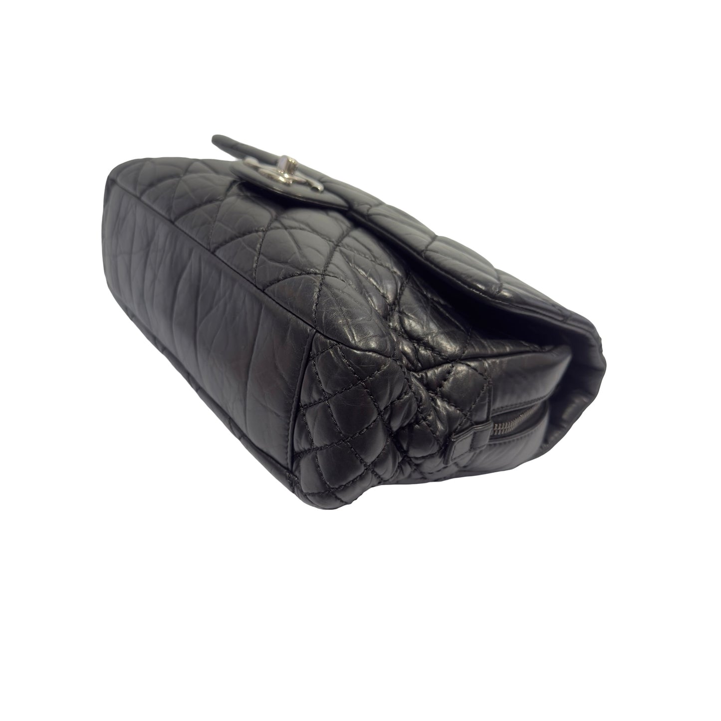 Used CHANEL Quilted Calfskin Quilted Calfskin Chain Shoulder Bag Chain Shoulder Bag Black