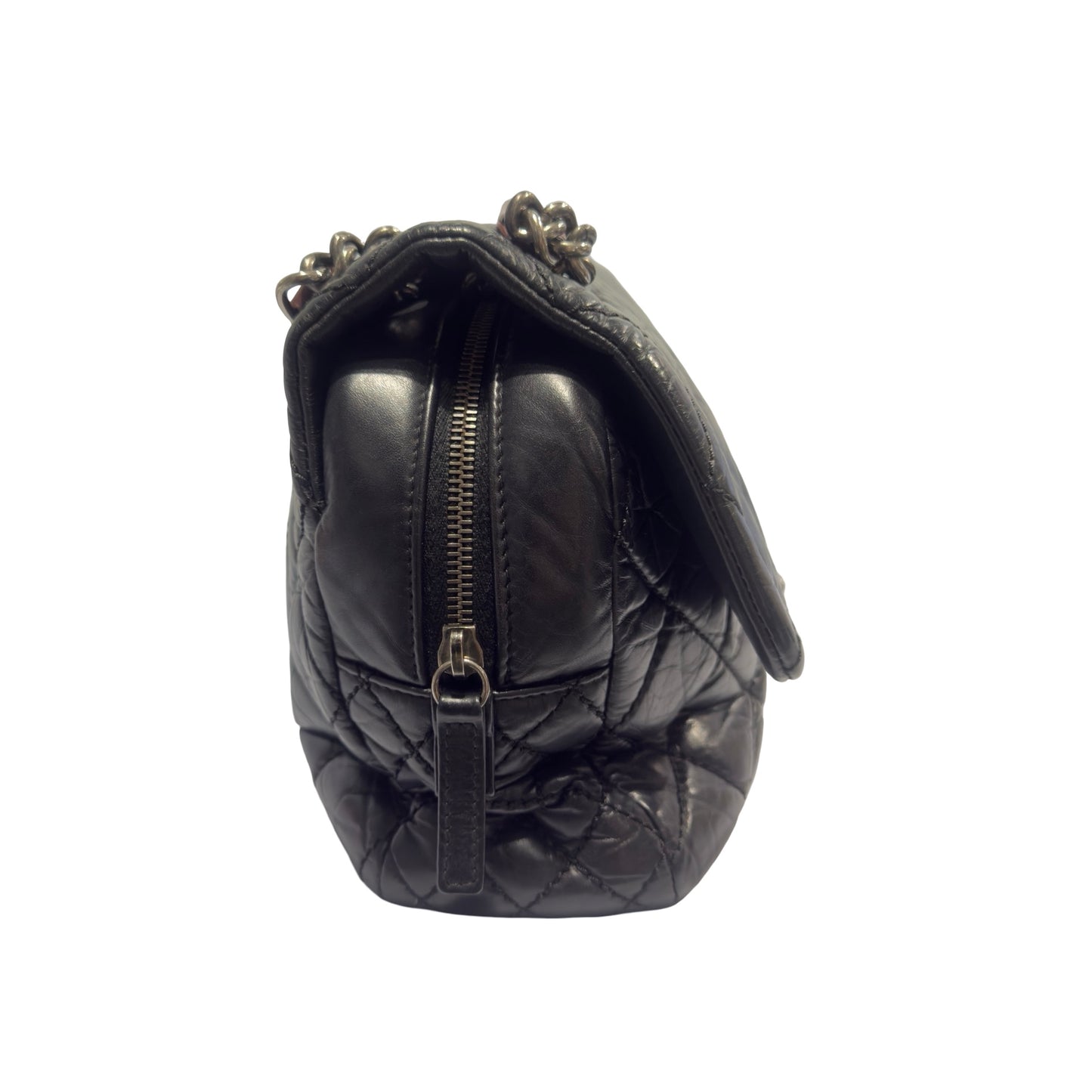 Used CHANEL Quilted Calfskin Quilted Calfskin Chain Shoulder Bag Chain Shoulder Bag Black