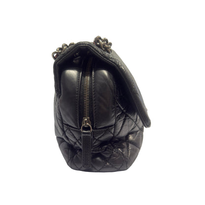Used CHANEL Quilted Calfskin Quilted Calfskin Chain Shoulder Bag Chain Shoulder Bag Black