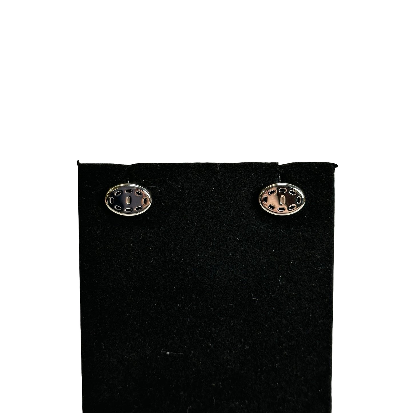 Used HERMES 925 Point Sellier Earrings Silver
