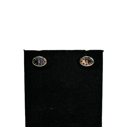 Used HERMES 925 Point Sellier Earrings Silver