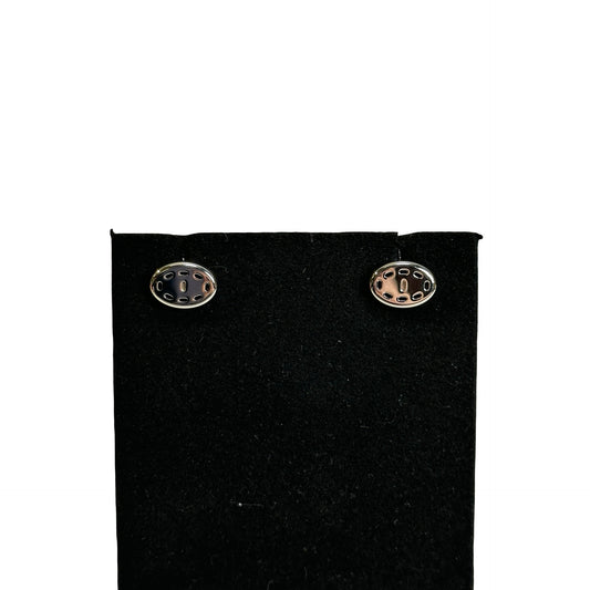 Used HERMES 925 Point Sellier Earrings Silver