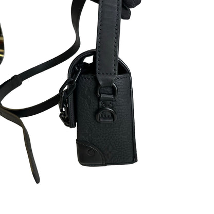 Used LOUIS VUITTON Monogram Taurillon Mini Soft Trunk Crossbody Bag Black