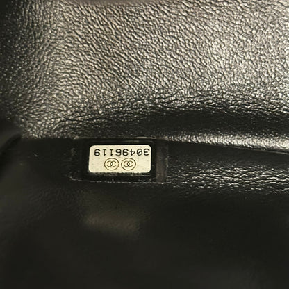 Used CHANEL Lambskin Leather Mini flap 17cm Cross Body Bag Black PHW