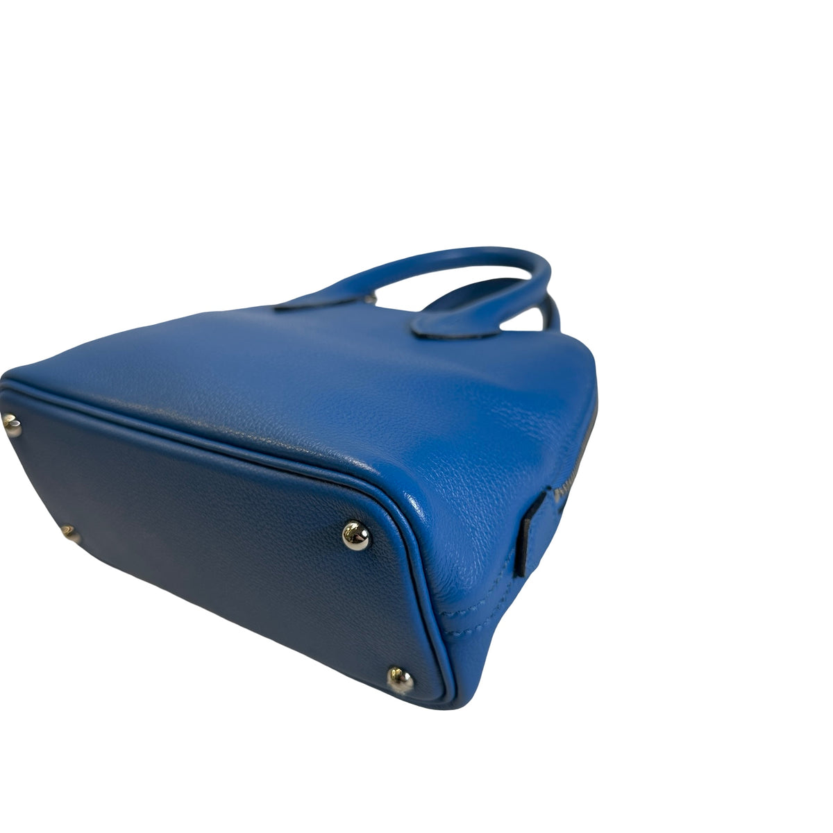 Used HERMES Epsom leather Bolide Mini Handbag Blue