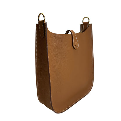 Brand New HERMES Clemence Evelyne Crossbody Bag Gold