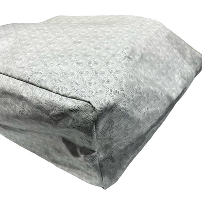 Used GOYARD Canvas Tote GM Tote Bag White PHW