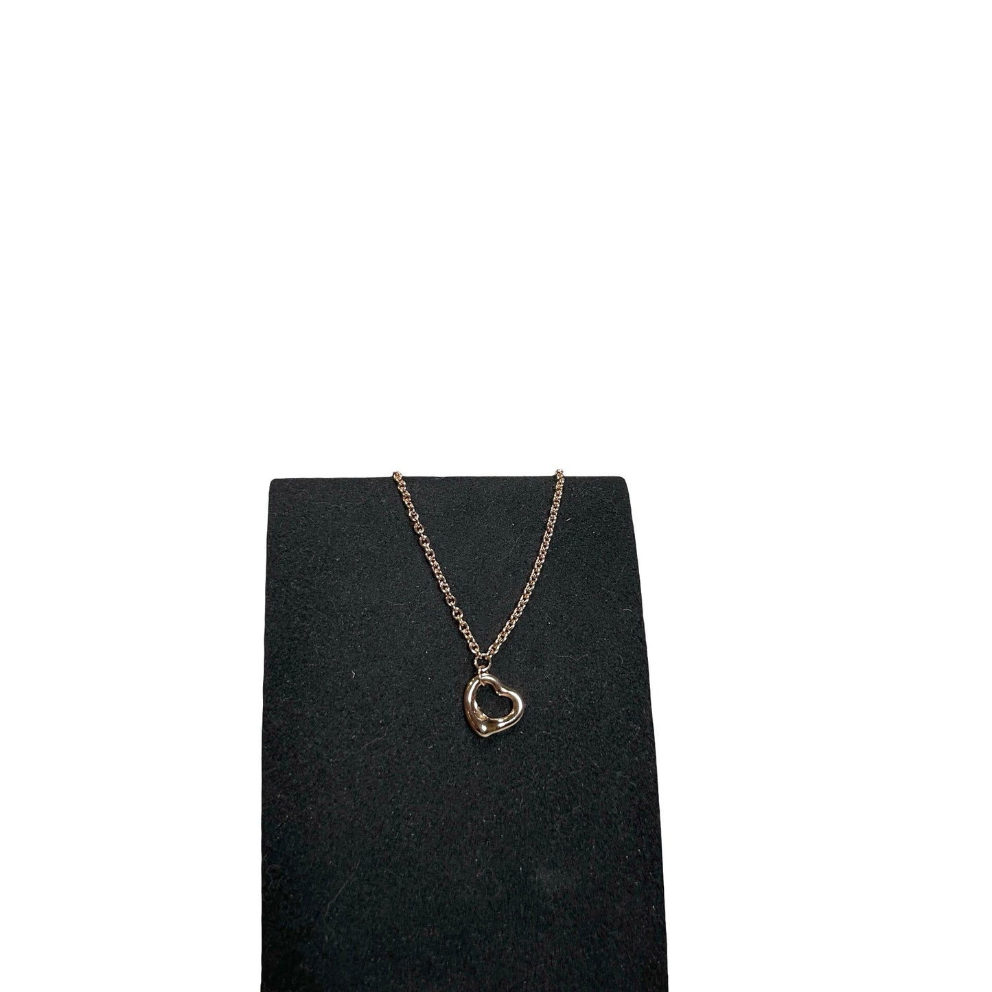 Used TIFFANY & CO. Elsa Peretti Open Heart Necklace Rose Gold