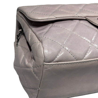 Used CHANEL Flap Chain Shoulder Bag Grey