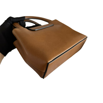 Brand New CHANEL Caviar Coco Handle Handbag Brown Gold