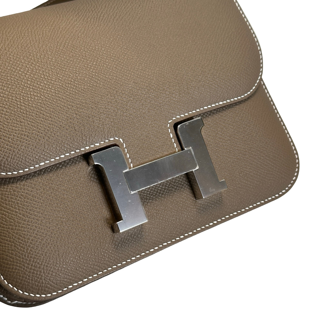 Brand New HERMES Epsom Mini Constance Shoulder Bag Etoupe PHW