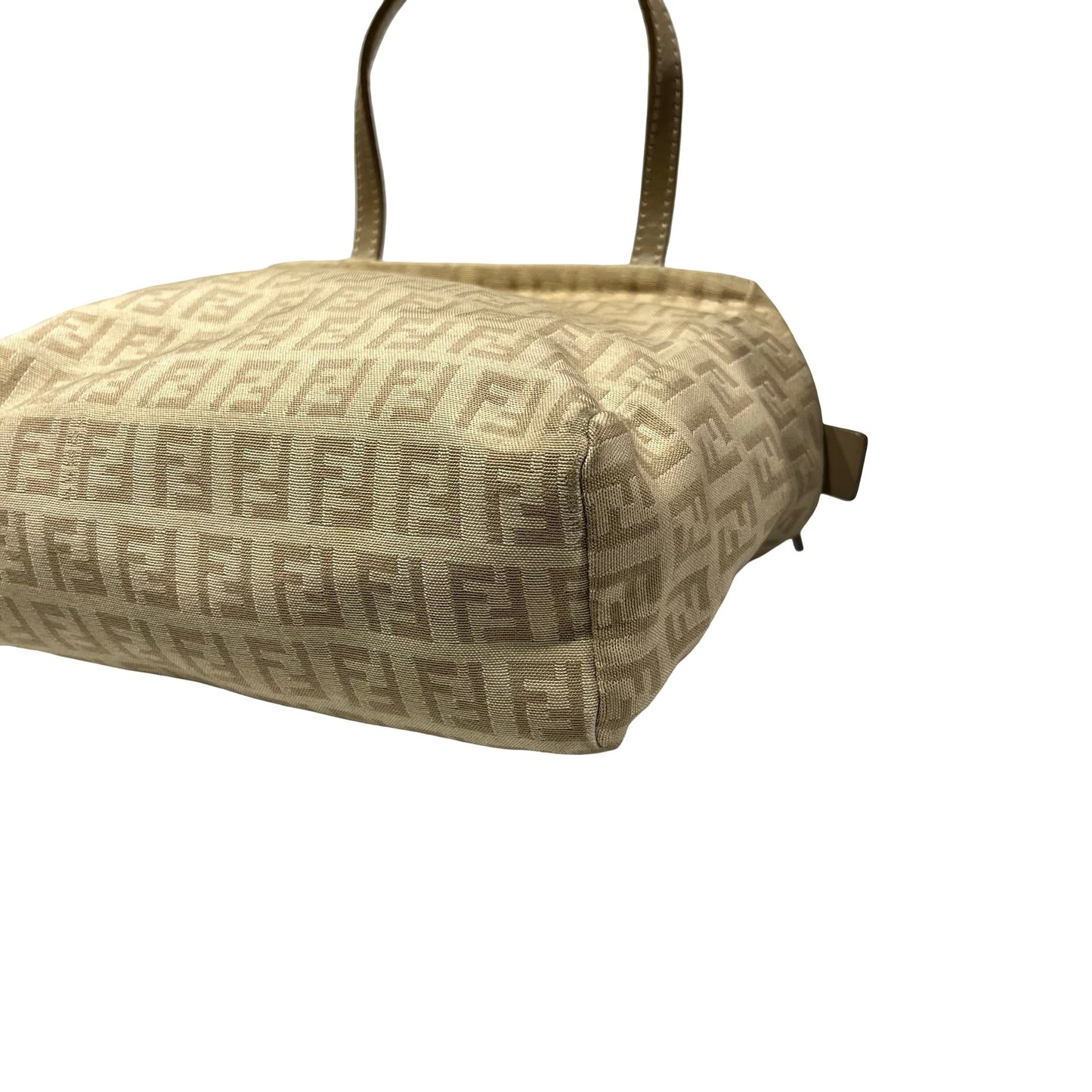 Used Fendi Canvas Handbag Beige PHW