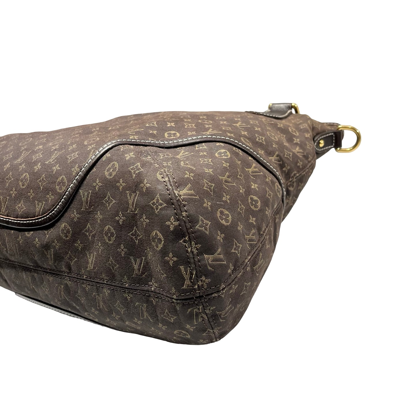 Used Louis Vuitton Canvas Vintage Hand Bag Hobo Bag Brown GHW