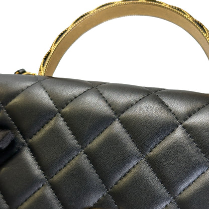 Used CHANEL Quilted Leather Wallet on Chain Wallet on chain Black Gold