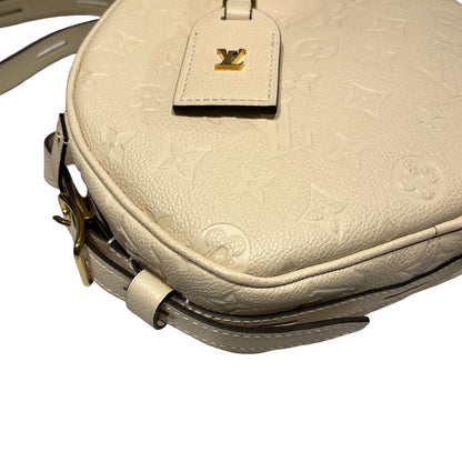 Used LOUIS VUITTON Calfskin Leather Cross Body Bag White GHW