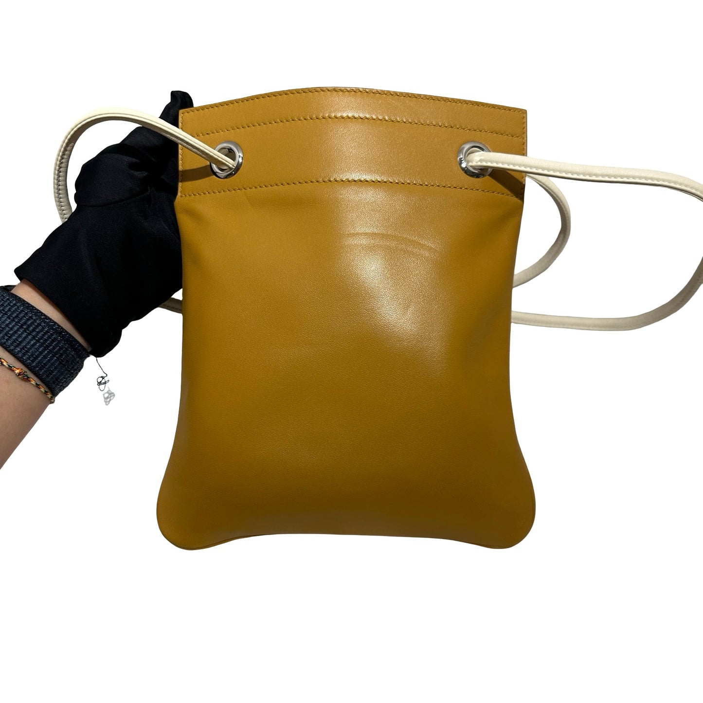 Used HERMES Swift Mini Aline Cross body bag 4B Biscuit Nata PHW