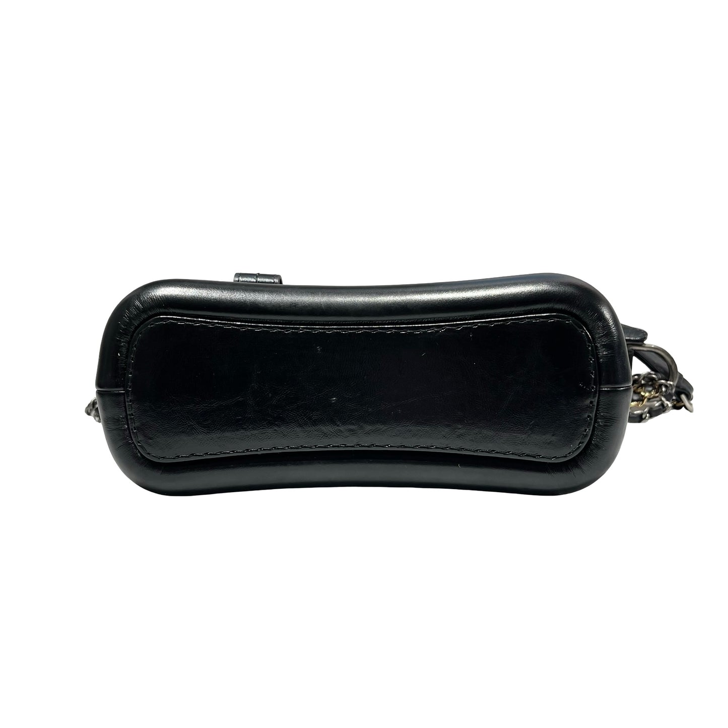 Used Chanel Calfskin Leather Gabrielle small Cross Body Bag Navy GHW