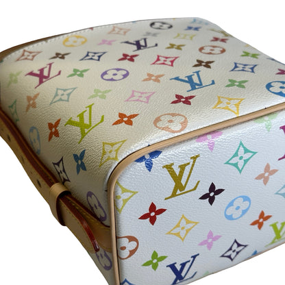 LOUIS VUITTON Monogram Multicolor All in BB Bucket Bag White Multicolor