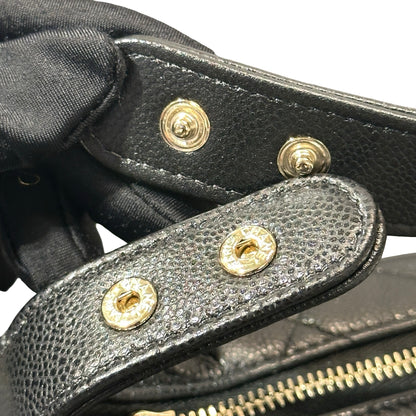 Used CHANEL Hobo Bag Black GHW