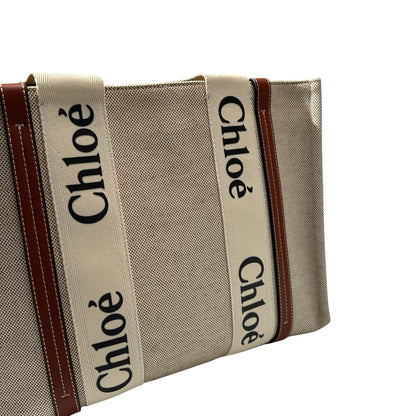 New Chole Medium Tote Tote Bag Beige