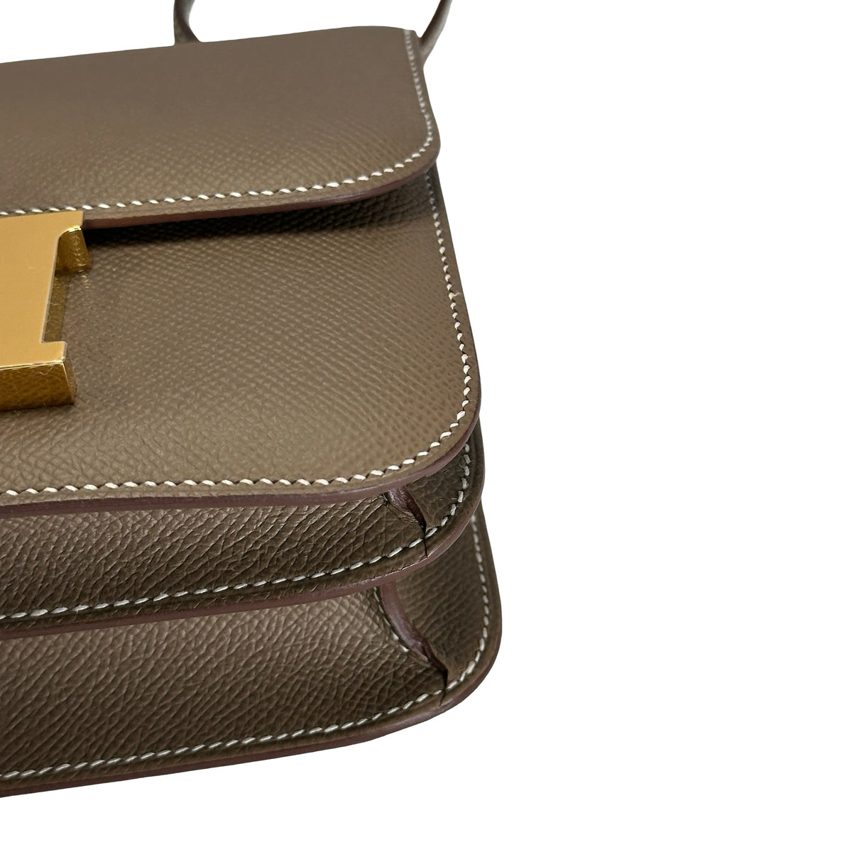Brand New HERMES Epsom Leather Constance Shoulder Bag Etoupe