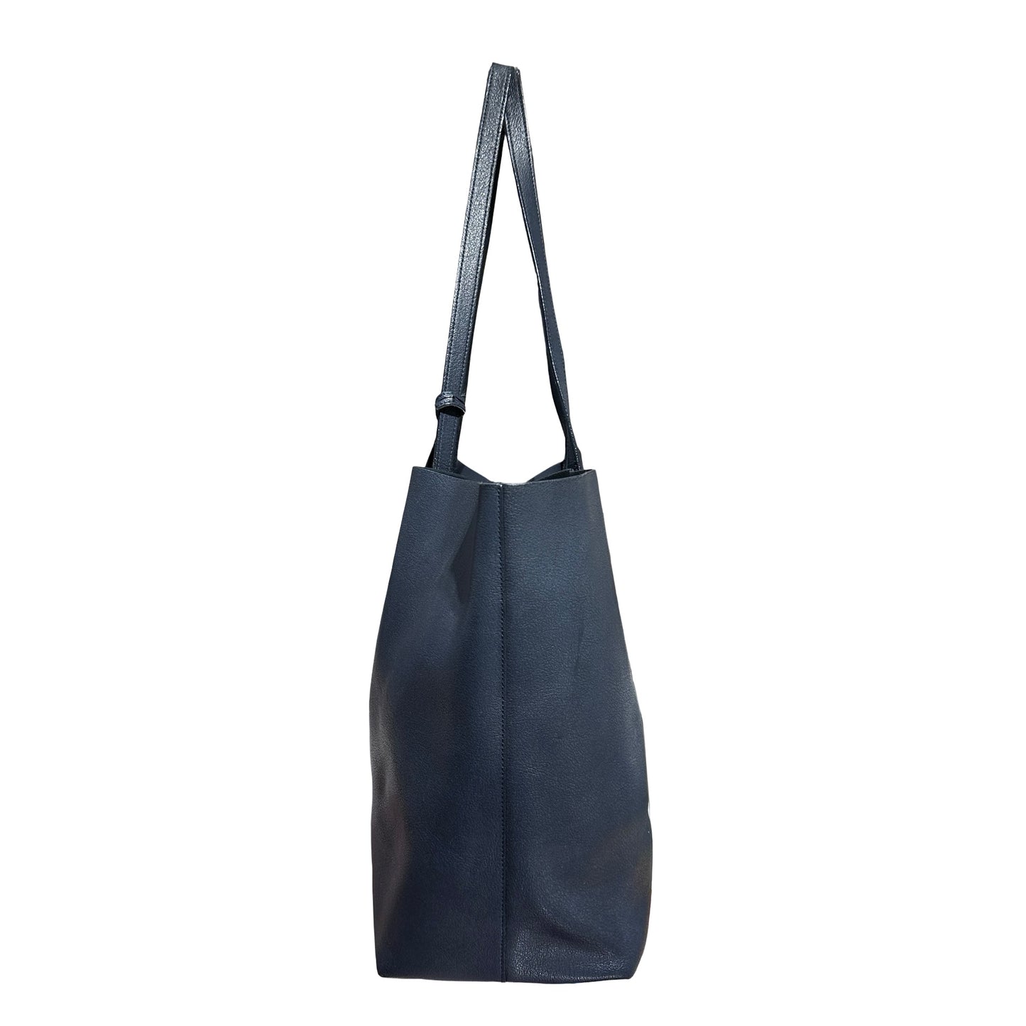 Used SAINT LAURENT East/West Supple Leather Shopping Bag Black GHW