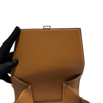 Used HERMES Epsom Della Cross body bag Gold Phw