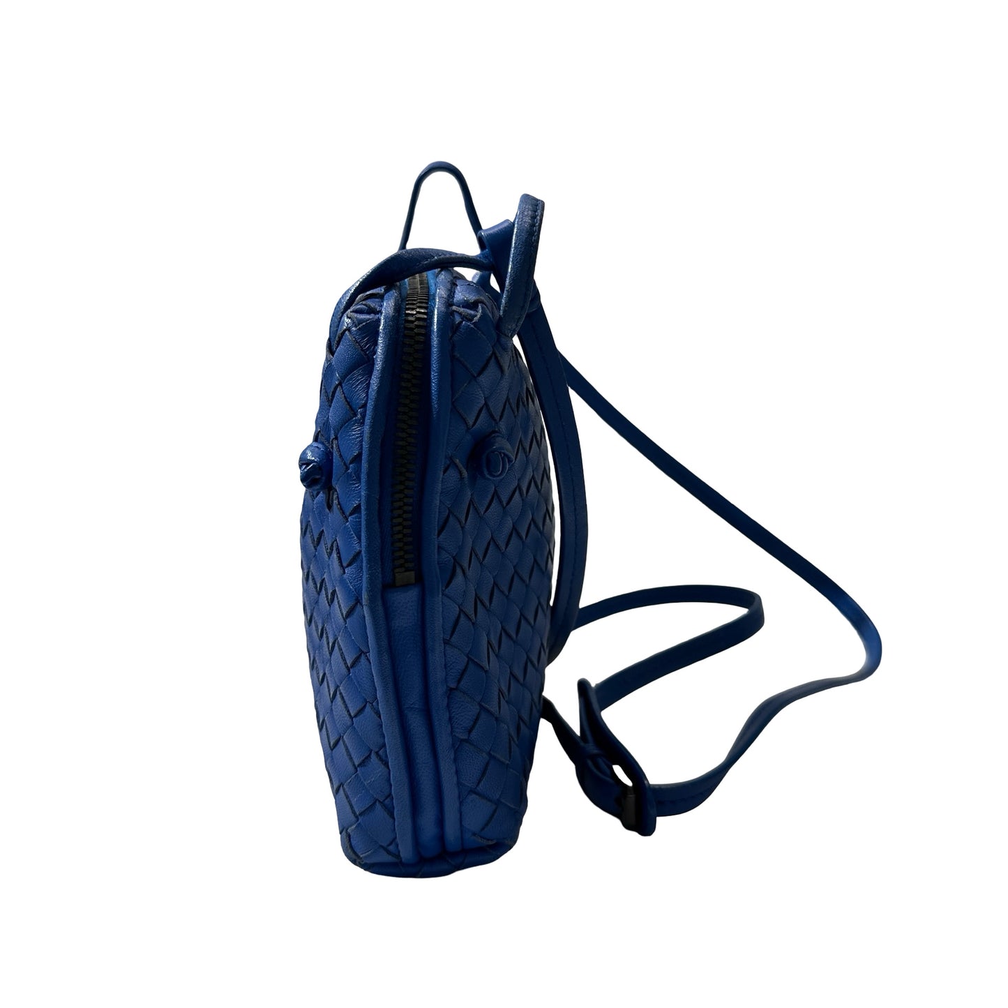 Used Bottega Veneta Shoulder Bag Blue PHW