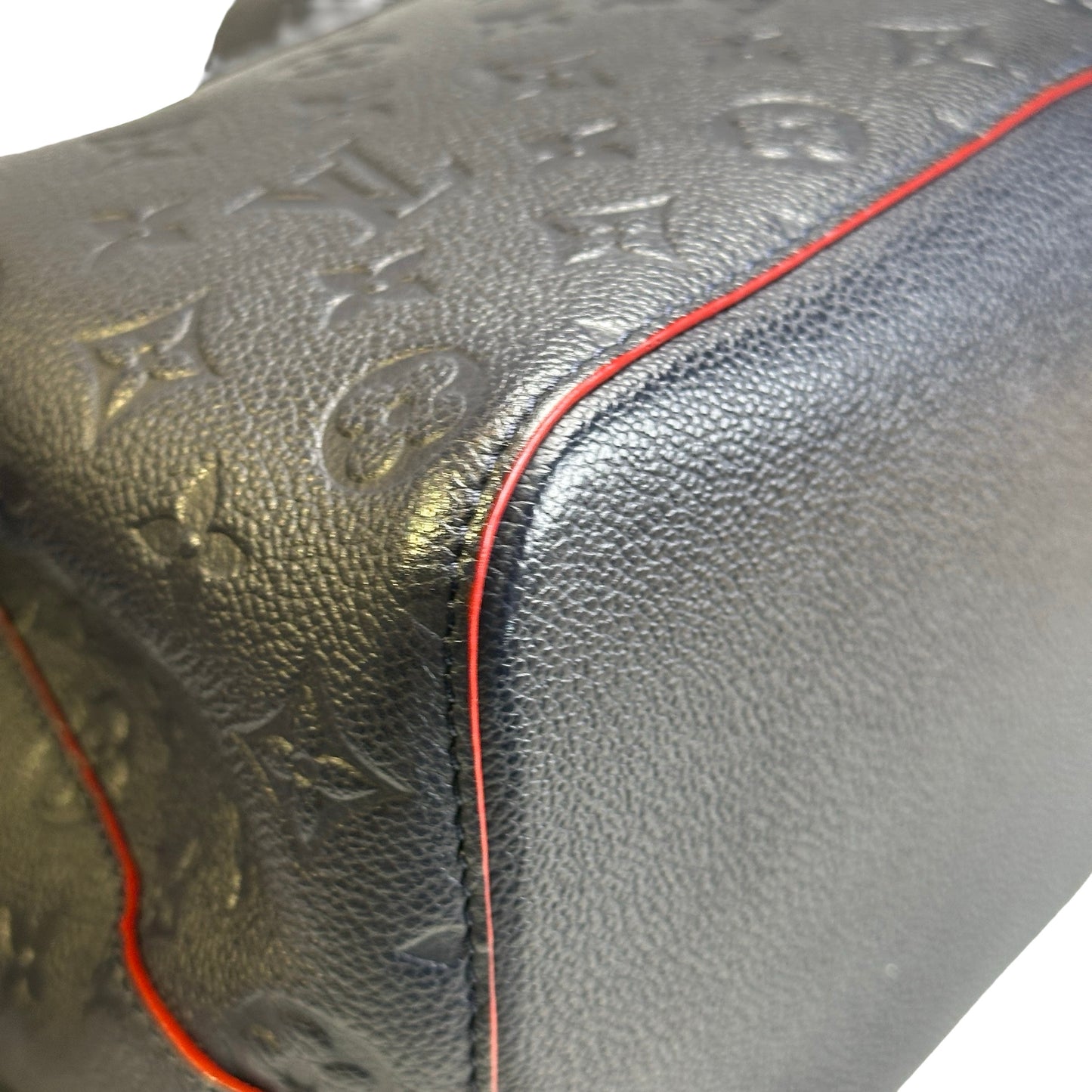 Used LOUIS VUITTON Monogram Empreinte NéoNoé Bucket Bag Navy Blue