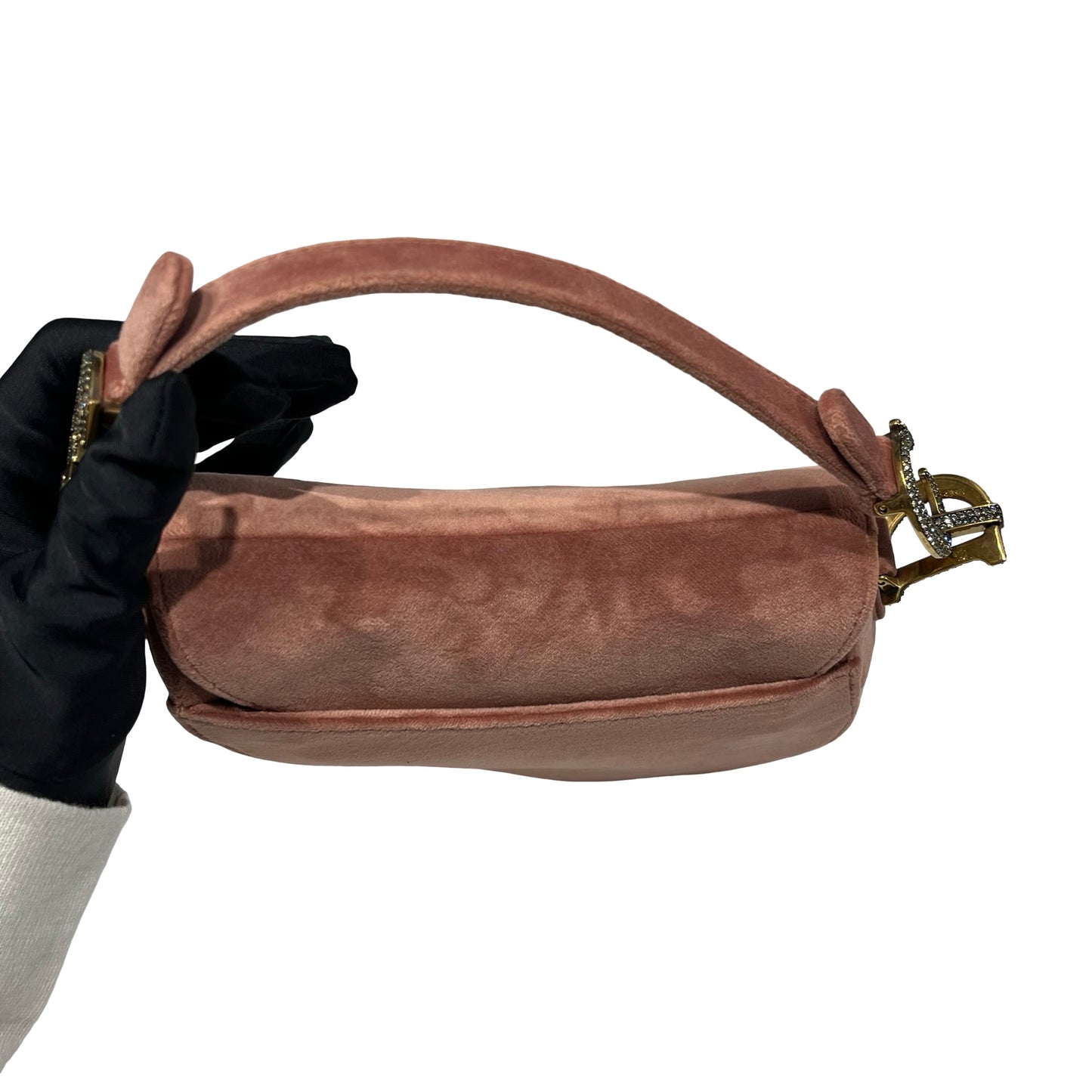 Used Christian Dior Mini Shoulder Pink Shoulder Bag Pink GHW