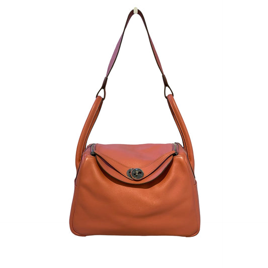 Used Hermès Lindy 26 Shoulder Bag Pink PHW