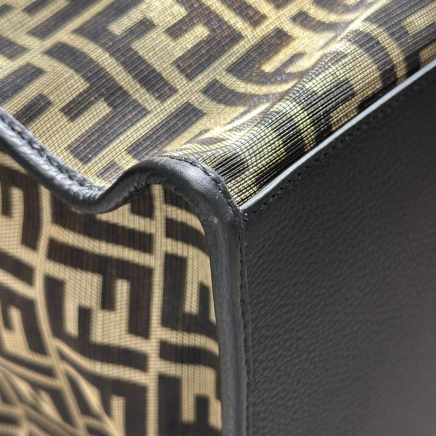 Used FENDI Travel Bag Multi colour Brown Gold