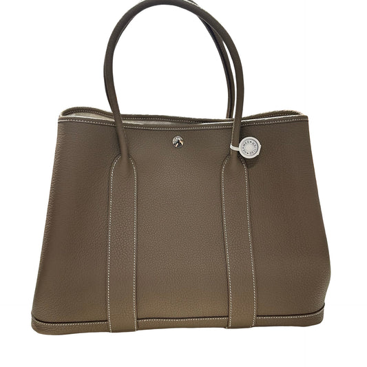Used HERMES TC Garden Party 36 Tote Bag Etoupe GHW